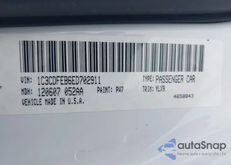 2014 Dodge Dart Gt из США, поврежденный, VIN 1C3CDFEB6ED702911